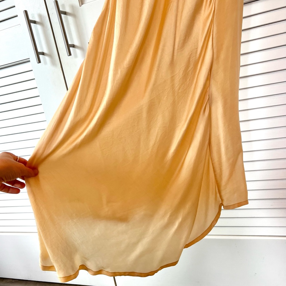 The White Raven Bias cut Vegan Silk Slip Dress 💗 Champagne S 🥂boho - Picture 6 of 14